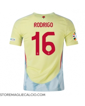 Spagna Rodri Hernandez #16 Maglia Gara Trasferta Repliche Europei 2024